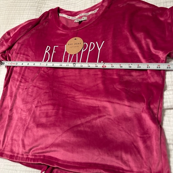 “Be Happy” Velour Drawstring Sweatshirt - NWT - Size L - Picture 7 of 12